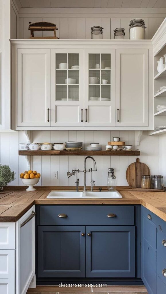 Farmhouse Two-Toned Cabinets