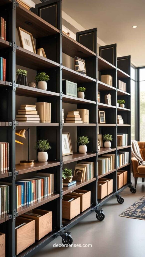 Library Rolling Shelves