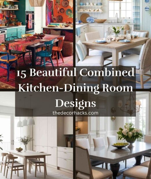 15 Beautiful Combined Kitchen-Dining Room Designs
