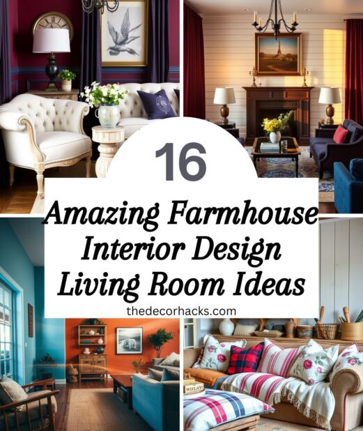 16 Amazing Farmhouse Interior Design Living Room​ Ideas