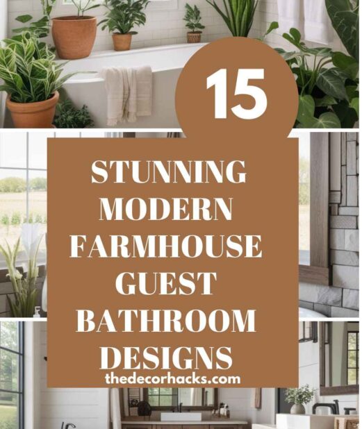 15 Stunning Modern Farmhouse Guest Bathroom Designs