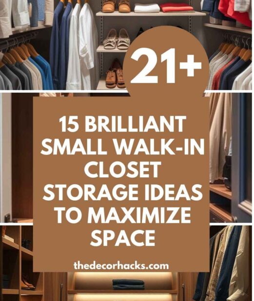 15 Brilliant Small Walk-In Closet Storage Ideas to Maximize Space