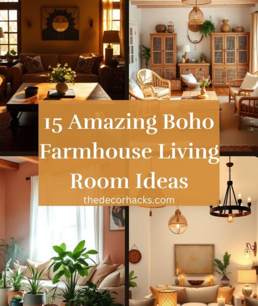 15 Amazing Boho Farmhouse Living Room​ Ideas