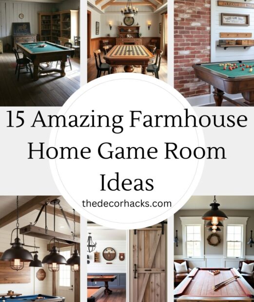 15 Amazing Farmhouse Home Game Room Ideas