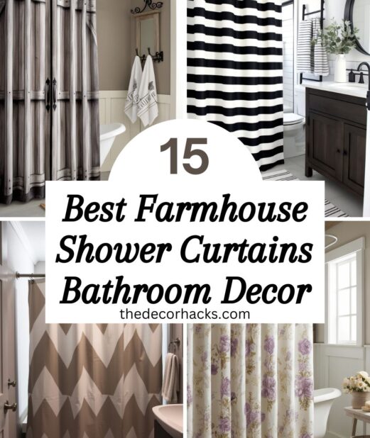 15 Best Farmhouse Shower Curtains Bathroom Decor