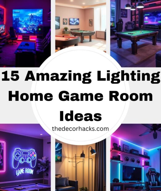 15 Amazing Lighting Home Game Room Ideas