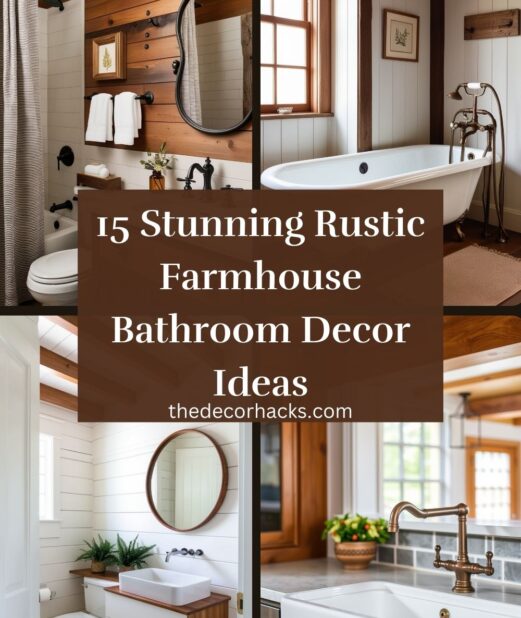 15 Stunning Rustic Farmhouse Bathroom Decor Ideas