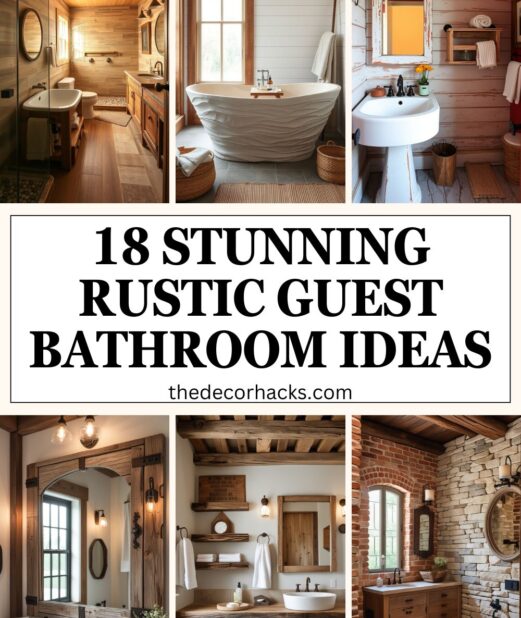 18 Stunning Rustic Guest Bathroom Ideas