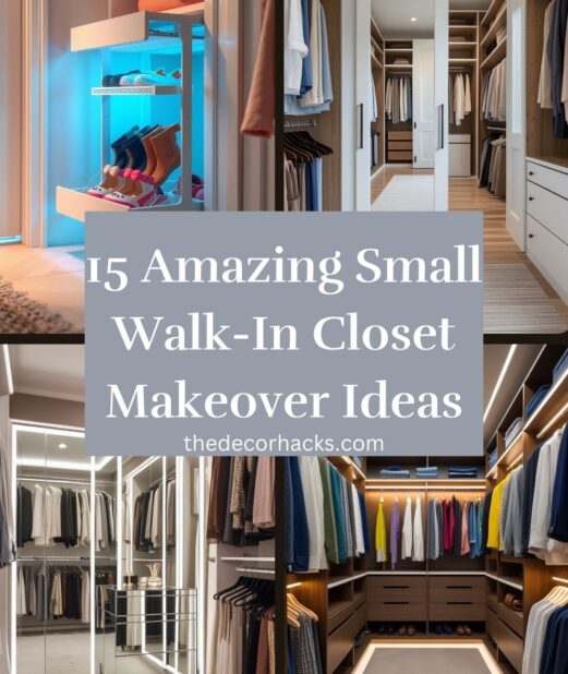 15 Amazing Small Walk-In Closet Makeover Ideas