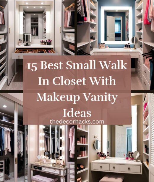 15 Best Small Walk In Closet With Makeup Vanity Ideas