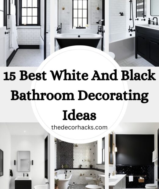 15 Best White And Black Bathroom Decorating Ideas​