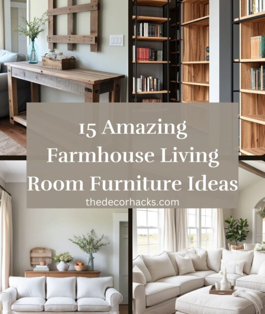 15 Amazing Farmhouse Living Room Furniture​ Ideas
