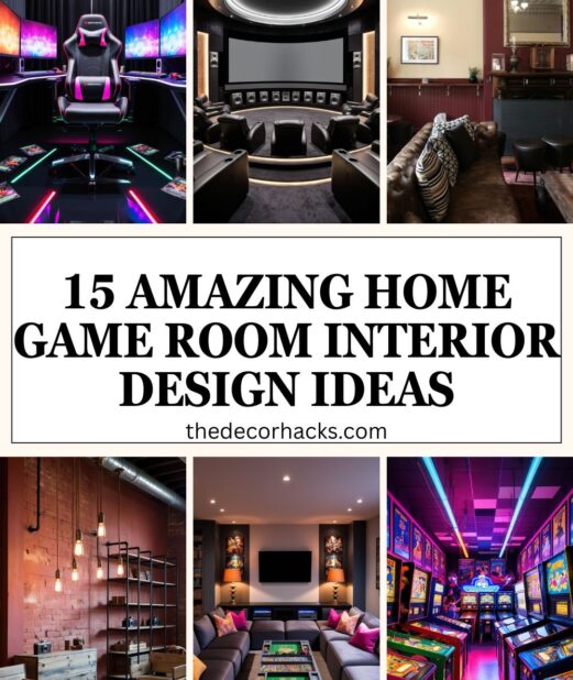 Amazing Home Game Room Interior Design Ideas