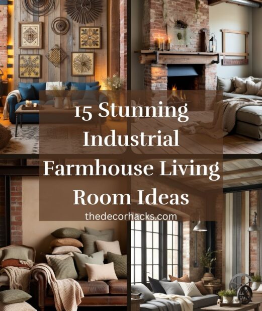 Stunning Industrial Farmhouse Living Room​ Ideas​​​​​